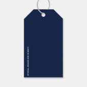 Minimal JOYFUL | Navy Blue Holiday Geschenkanhänger (Rückseite)