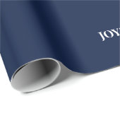 Minimal JOYFUL | Navy Blue Holiday Geschenkpapier (Rolleneckpunkt)