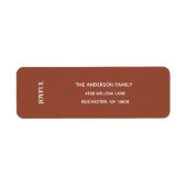 Minimal JOYFUL | Terracotta Holiday Address Label (Vorne)