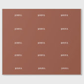 Minimal JOYFUL | Terracotta Holiday Geschenkpapier (Flach)