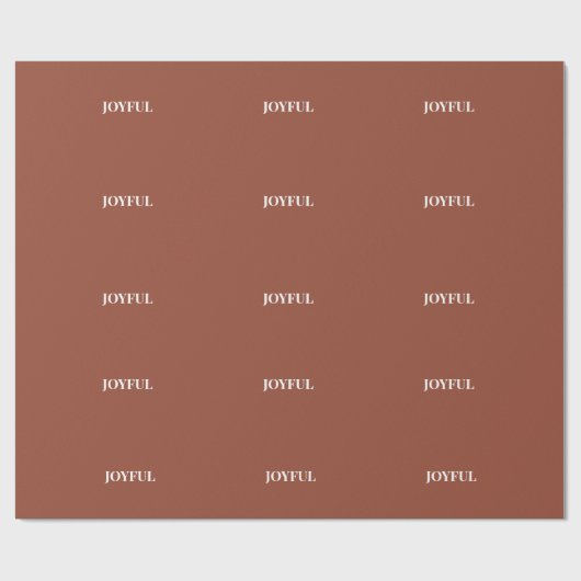 Minimal JOYFUL | Terracotta Holiday Geschenkpapier (Flach)