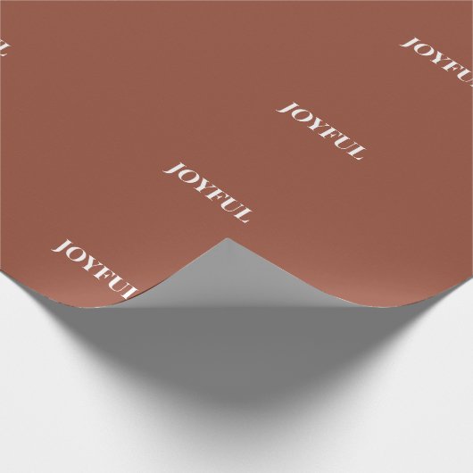 Minimal JOYFUL | Terracotta Holiday Geschenkpapier (Ecke)