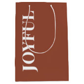 Minimal JOYFUL | Terracotta Holiday Mittlere Geschenktüte (Vorderseite)