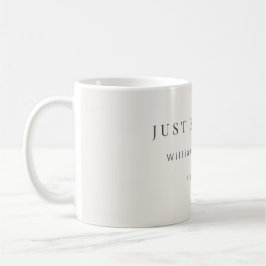 Minimal Just Engaged Mug | Modern Kaffeetasse