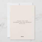 Minimal Just Engaged Photo Announcement Feiertagskarte (Rückseite)