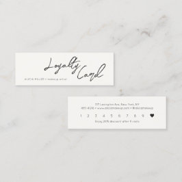 Minimal-Kalligrafie Handgeschriebenes Geschäft Treuekarte