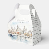 Minimal Kansas City Missouri Wassercolour Wedding Geschenkschachtel (Vorderseite)