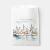 Minimal Kansas City Missouri Wassercolour Wedding Geschenktütchen (Vorderseite)