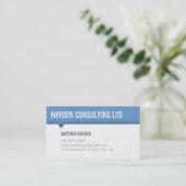 MINIMAL KARTE, einfach, modern, kobaltblau Visitenkarte (Stehend Vorderseite)