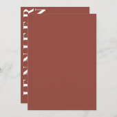 Minimal Kastanienhochzeit Einladungskarte Einladung (Vorne/Hinten)