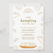 Minimal Kawaii Boho Bao Dumpling Baby Shower  Einladung (Vorderseite)