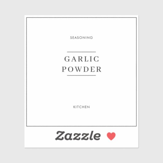 Minimal Kitchen Pantry Jar Labels (Blatt)