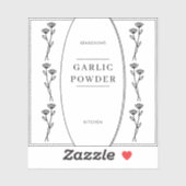 Minimal Kitchen Seasoning Pantry Jar Label (Blatt)