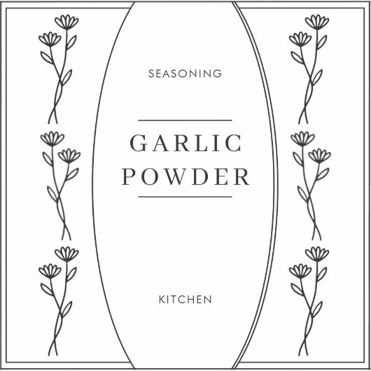 Minimal Kitchen Seasoning Pantry Jar Label (Vorderseite)