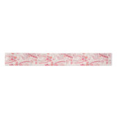Minimal klassisch Moderne Blush Rosa Rot Paisley Satinband (Vorderseite)