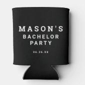 Minimal klassische Bachelor Party kann kühler Dosenkühler (Rückseite)