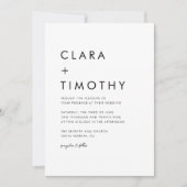 Minimal klassische Skripte Moderne Hochzeitseinlad Einladung (Vorderseite)