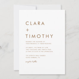 Minimal klassische Skripte Moderne Hochzeitseinlad Einladung