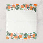 Minimal Kleine Süsse Citrus Baby Dusche Platzkarte (Außenseite Aufgefaltet)