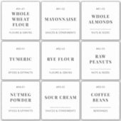 Minimal Küchenpantry - Lebensmittelspeicherorganis Aufkleber (Vorderseite)