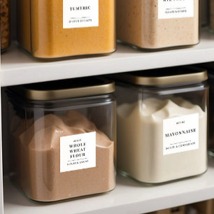 Minimal Küchenpantry - Lebensmittelspeicherorganis Aufkleber
