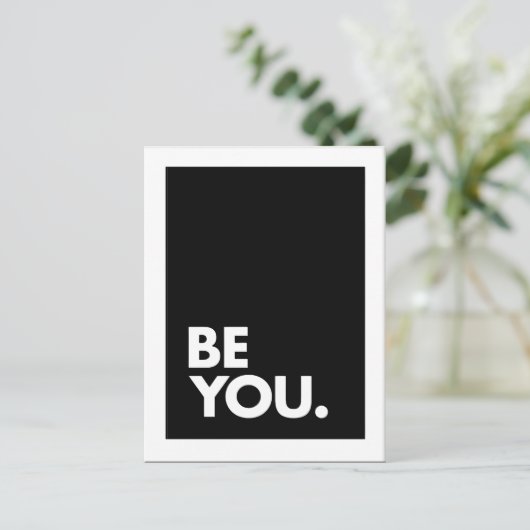 Minimal | Kühl sein Sie selbst Postkarte (Stehend Vorderseite)