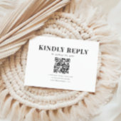 Minimal kühne QR Code Hochzeit RSVP Karte