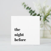 Minimal kühne Typografie Hochzeitessen Probe Einladung (Stehend Vorderseite)