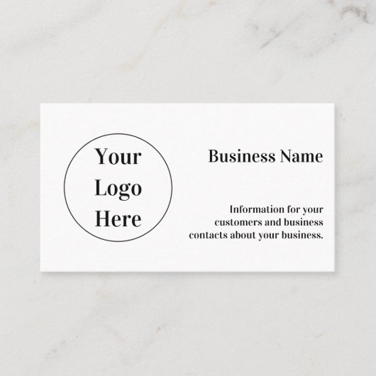 Minimal kundenspezifisch moderne Schwarz und Weiß Visitenkarte (Vorderseite)