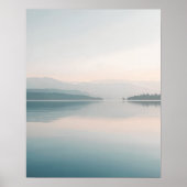 Minimal Lake Reflection Wall Art Poster (Vorne)