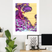 Minimal Landscape Art Print Poster (Heimbüro)