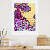 Minimal Landscape Art Print Poster (Küche)