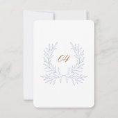 Minimal Laurel Tischnummer Wedding Sign Card K310 (Vorderseite)