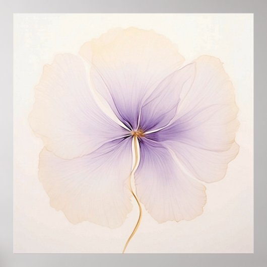 Minimal Lavender Orchid Watercolor Flower Poster (Vorne)