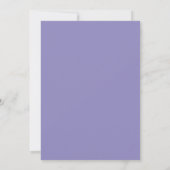 Minimal Lavender Silver Simple Wedding Einladung (Rückseite)