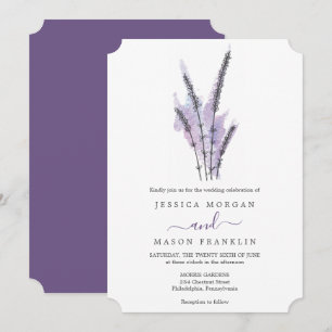 Minimal Lavender Wedding Einladungskarte Einladung