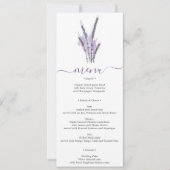 Minimal Lavender Wedding Menü oder Brautparty Einladung (Vorderseite)