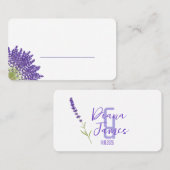 Minimal Lavender Wedding Tischnummer Platzkarte (Vorne/Hinten)