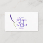 Minimal Lavender Wedding Tischnummer Platzkarte (Rückseite)