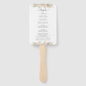 Minimal Leaf Boho Floral Wedding Fächer (Rückseite)
