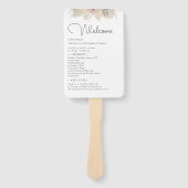 Minimal Leaf Boho Floral Wedding Fächer (Vorderseite)