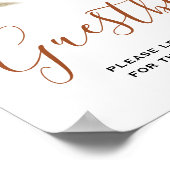 Minimal Leaf Boho Floral Wedding Gästebuch (Ecke)