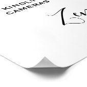 Minimal Leaf Boho Floral Wedding nicht gestopftes Poster (Ecke)