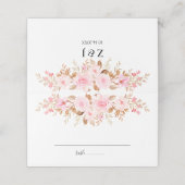 Minimal Leaf Boho Floral Wedding Platzkarte (Außenseite Aufgefaltet)