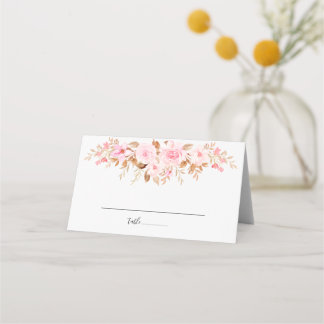 Minimal Leaf Boho Floral Wedding Platzkarte