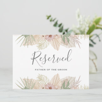Minimal Leaf Boho Floral Wedding vorbehaltenes Zei Einladung