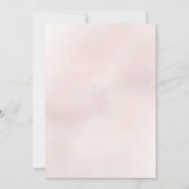 Minimal Leaf Boho Pink Elegante Hochzeit Einladung (Rückseite)