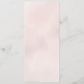 Minimal Leaf Boho Pink Elegante Hochzeit Menükarte (Rückseite)