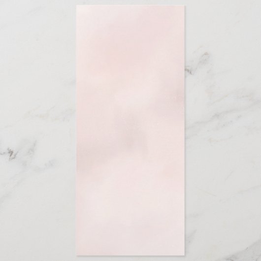 Minimal Leaf Boho Pink Elegante Hochzeit Menükarte (Rückseite)