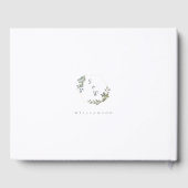 Minimal Leaf Greenery & Gold Geometric Terrarium Gästebuch (Rückseite)